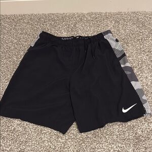 Nike Black and Gray Athletic Shorts with Comfort Fit